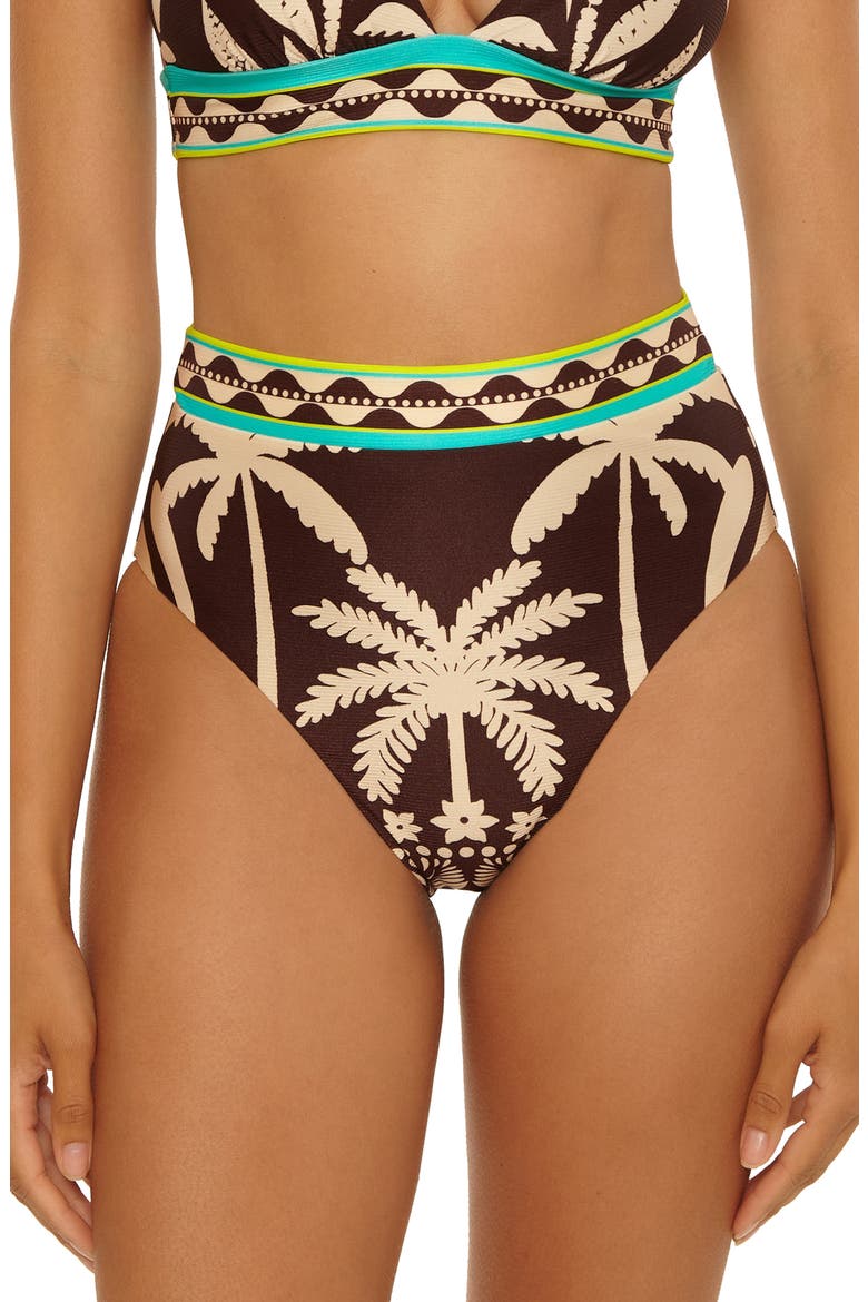Syros Banded High Waist Bikini Bottoms, Main, color, MULTI