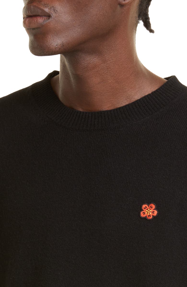 KENZO Men's Boke Flower Crewneck Merino Wool Sweater, Alternate, color, 
