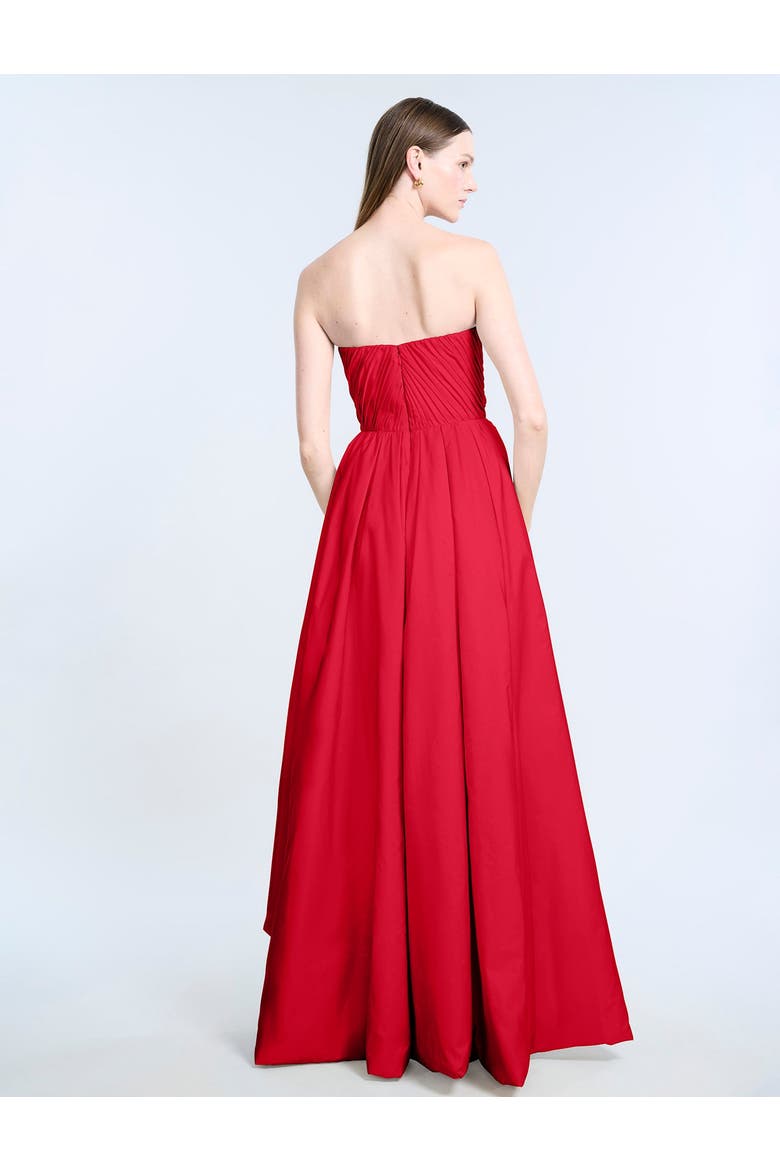 High Slit Ball Gown, Alternate, color, Dahlia