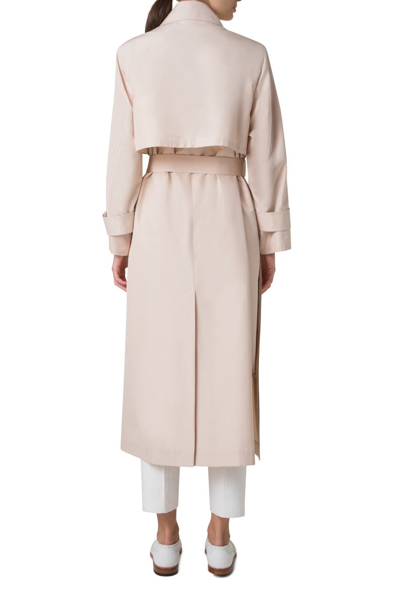 Haider Silk Taffeta Trench Coat, Alternate, color, SAND