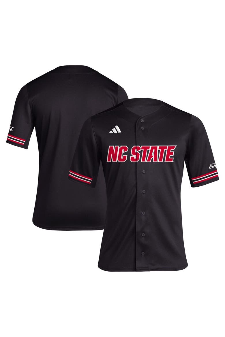 Men's adidas Black NC State Wolfpack Replica Baseball Jersey, Alternate, color, Black