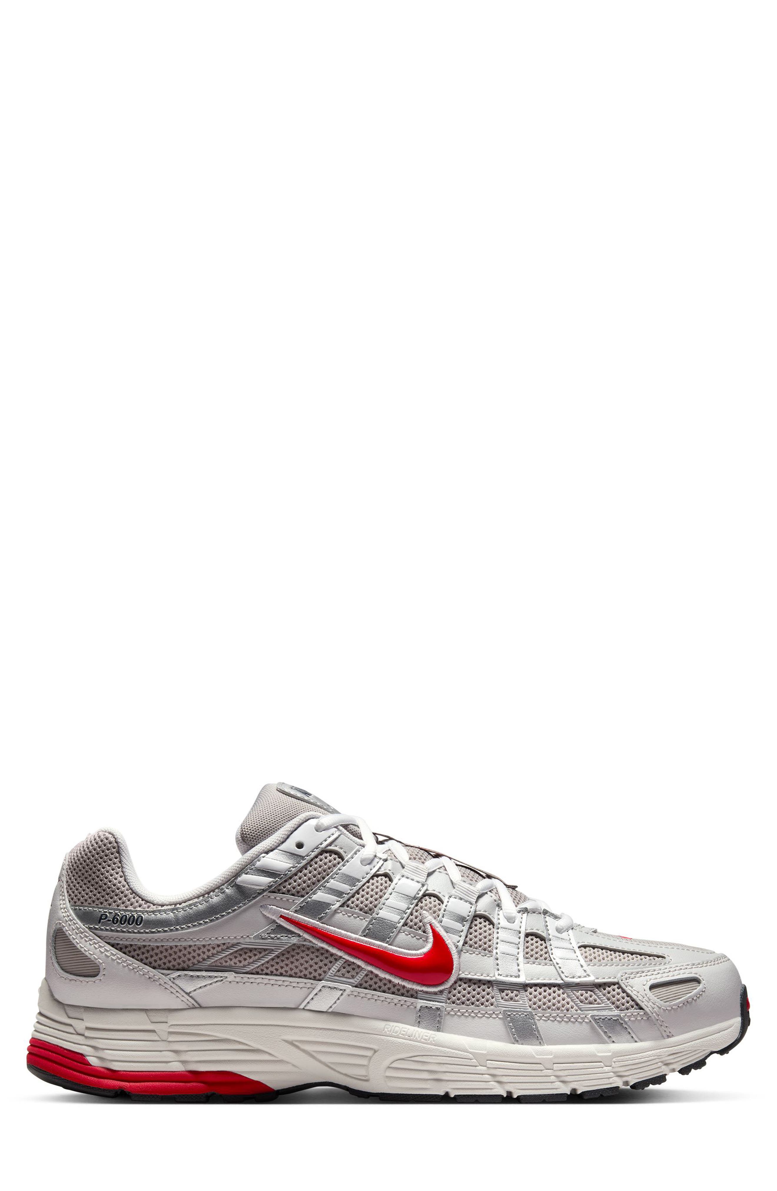 Nike P-6000 Sneaker, Alternate, color, College Grey/ Fire Red