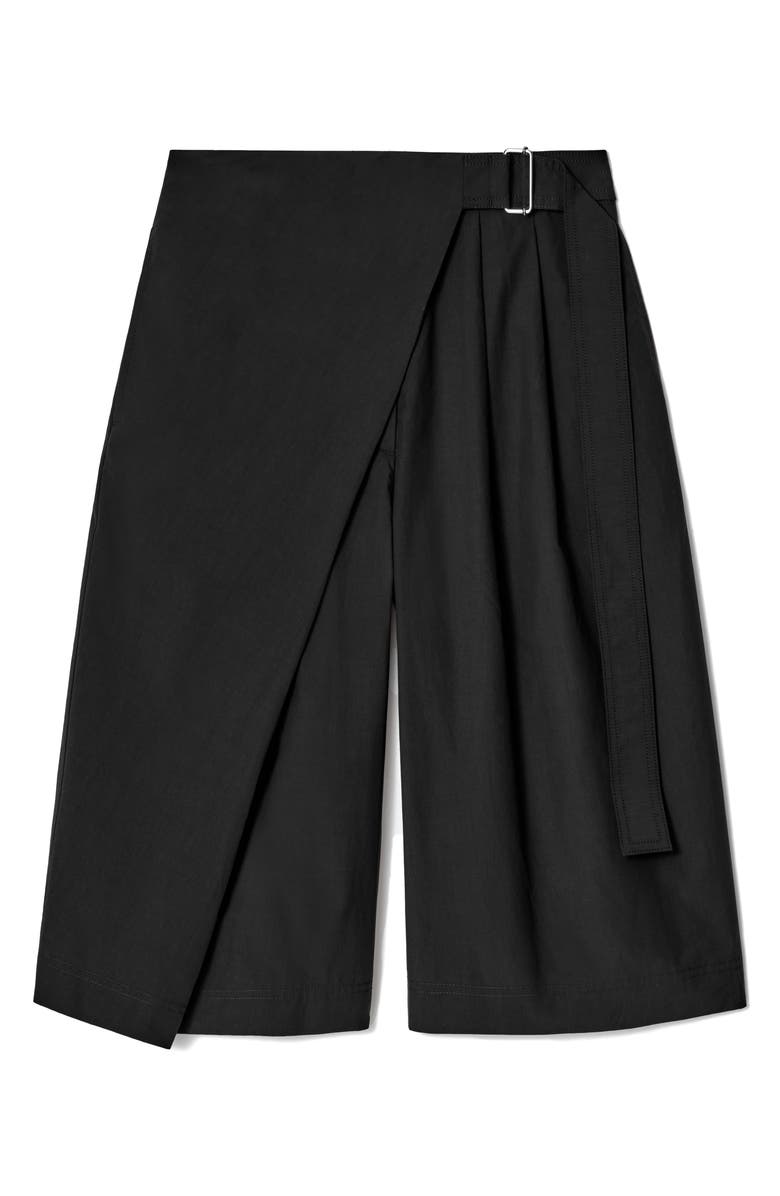 COS Renkon Wrap Look Cotton Bermuda Shorts, Alternate, color, 