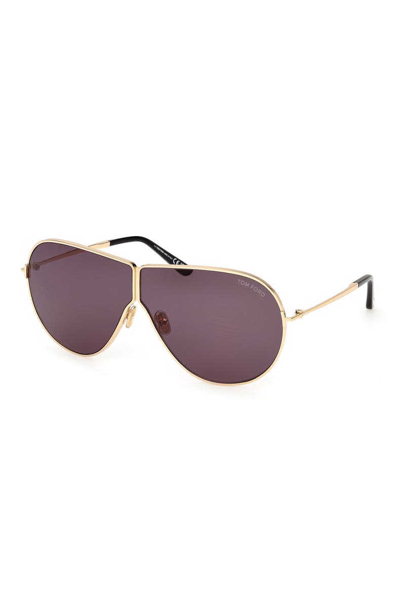 Keating 71mm Oversize Pilot Sunglasses, Alternate, color, SHINY DEEP GOLD / SMOKE