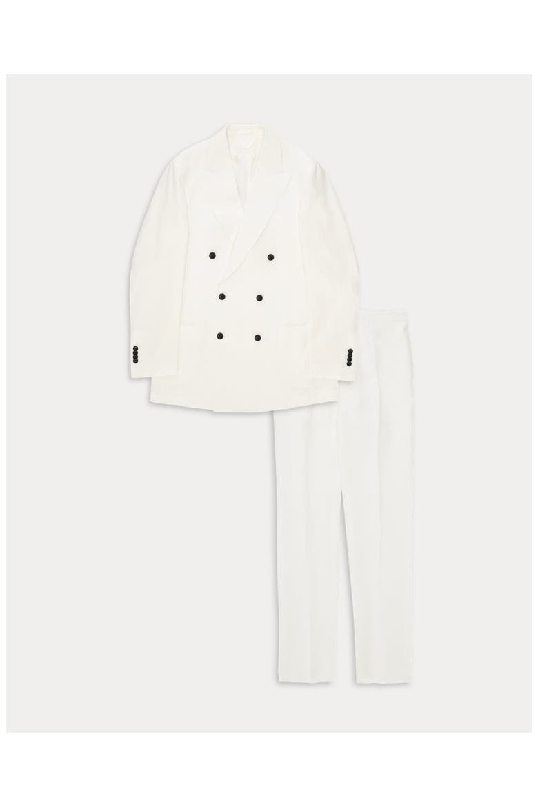 Totò Linen Sartorial Suit, Main, color, Ecru