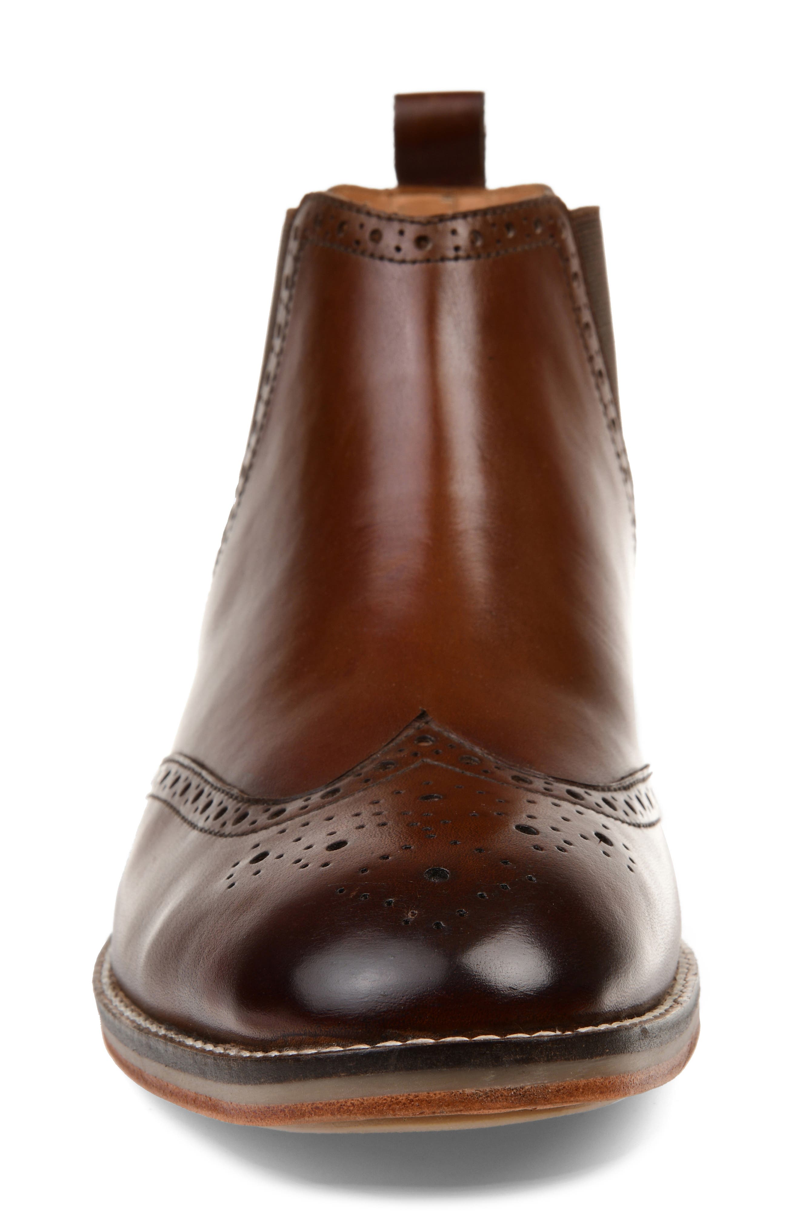 Thorne Wingtip Chelsea Boot, Alternate, color, BROWN LEATHER