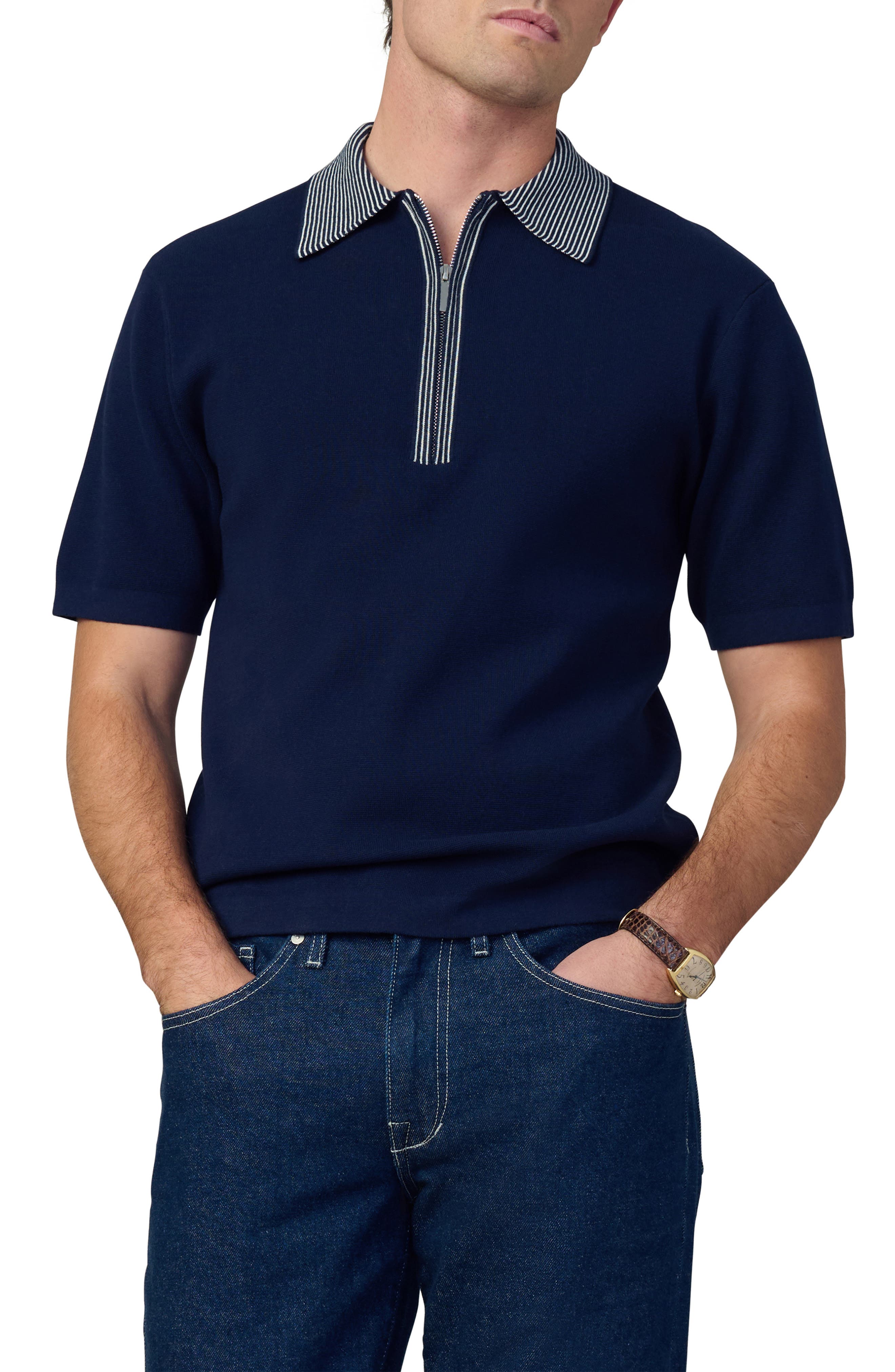 Joe's Jeans Retro Quarter Zip Polo