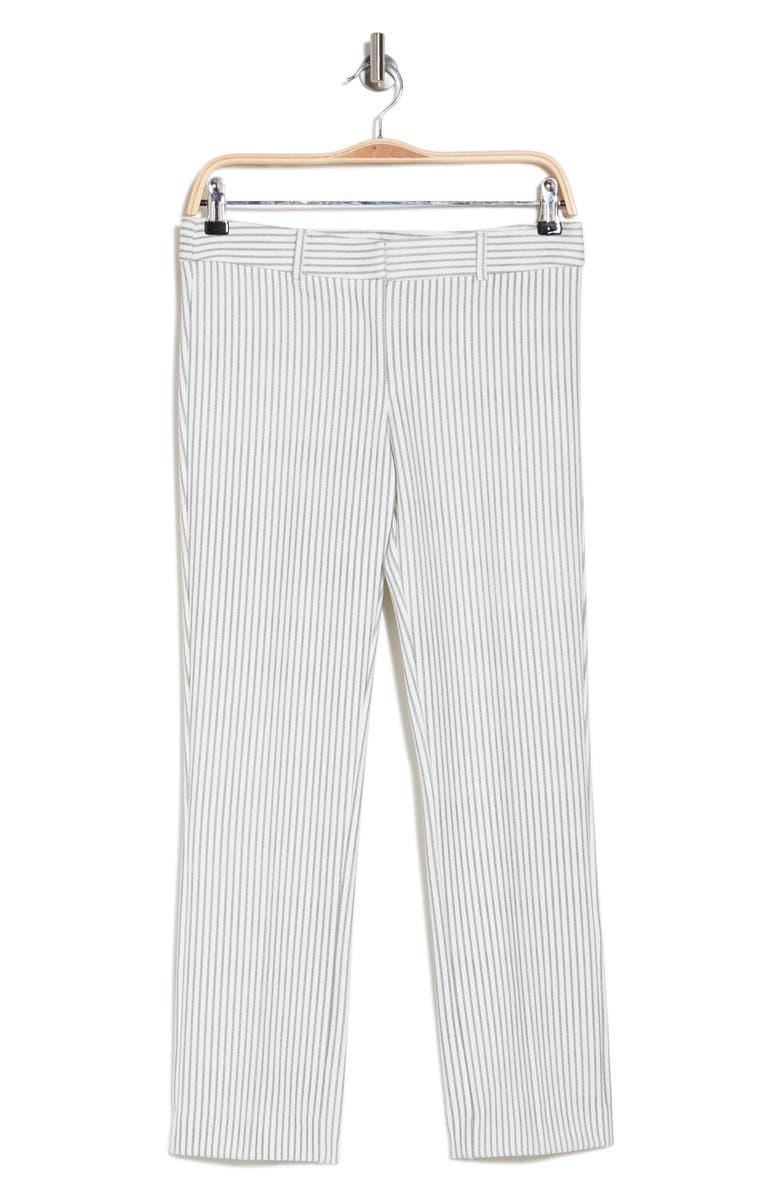 Amanda & Chelsea Chelsea Slim Straight Pants, Alternate, color, Grey/White