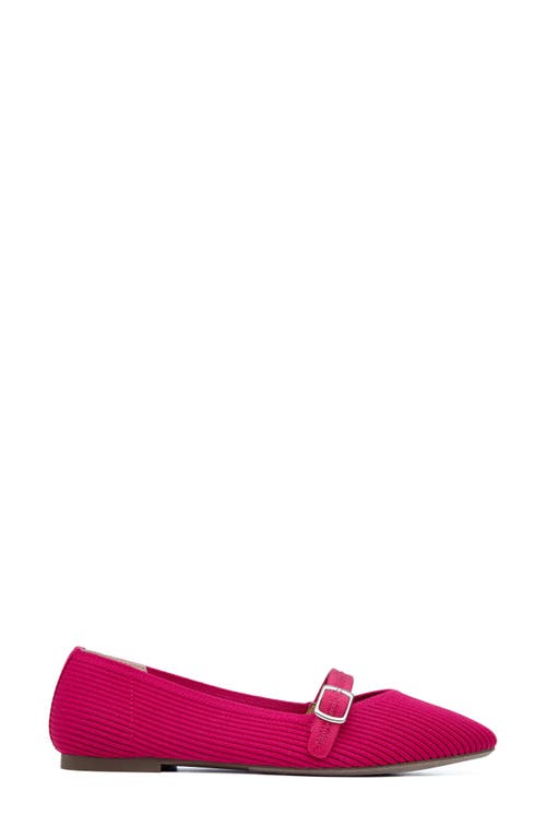 Me Too Glory Rib Knit Mary Jane Flat In Red