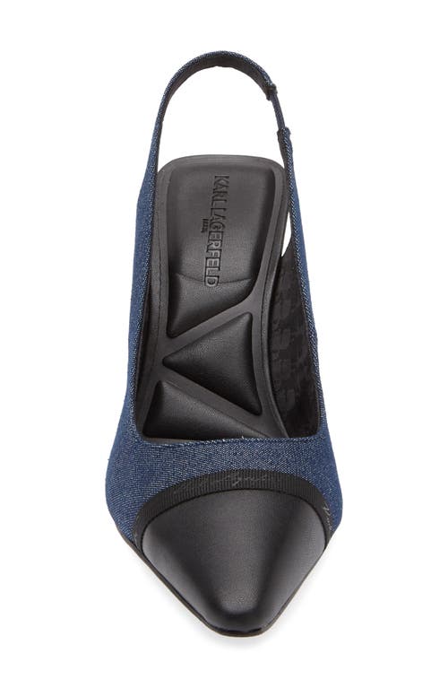 Karl Lagerfeld Paris Kinsley Slingback Pump In Navy/black