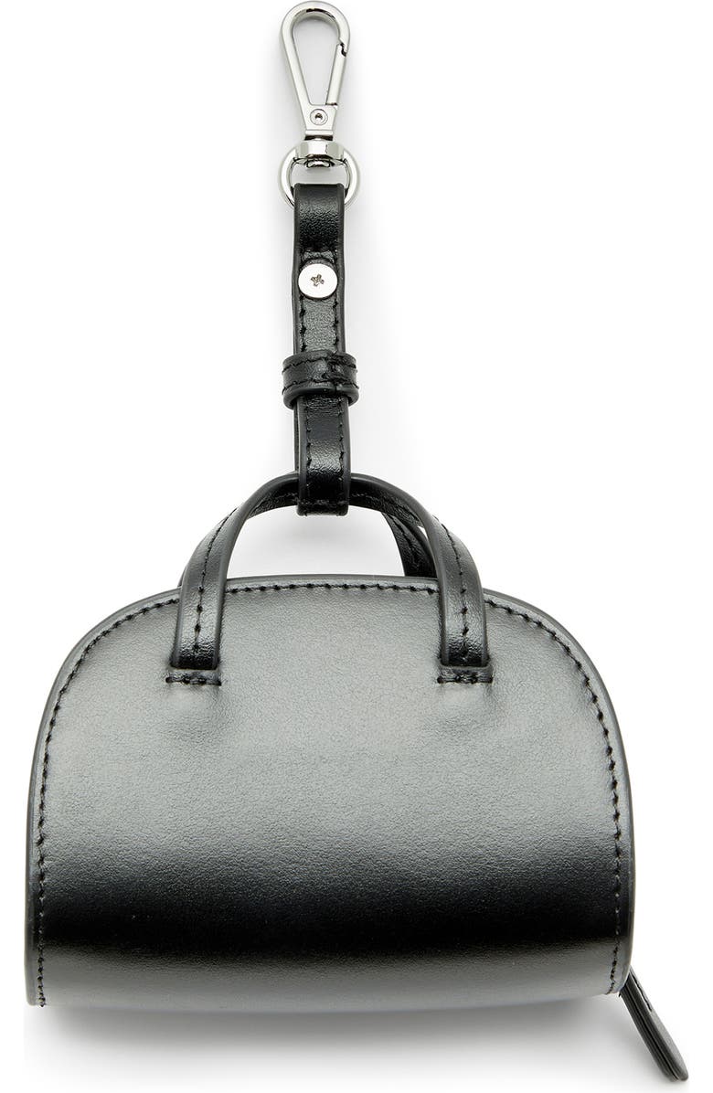 DIESEL<sup>®</sup> Mini 1DR Dome Leather Bag Charm, Alternate, color, Black