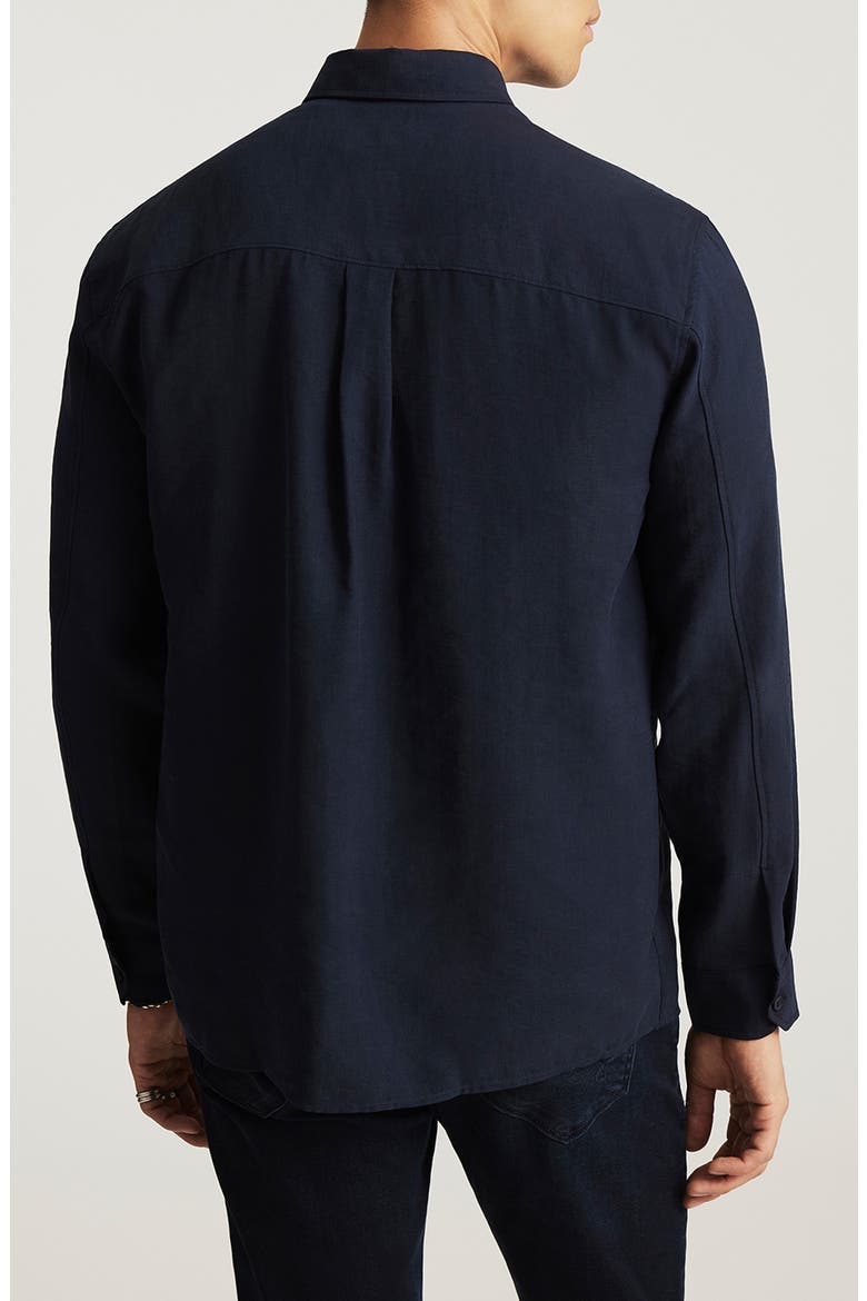 Long Sleeve Button-Up Shirt, Alternate, color, TOTAL ECLIPSE