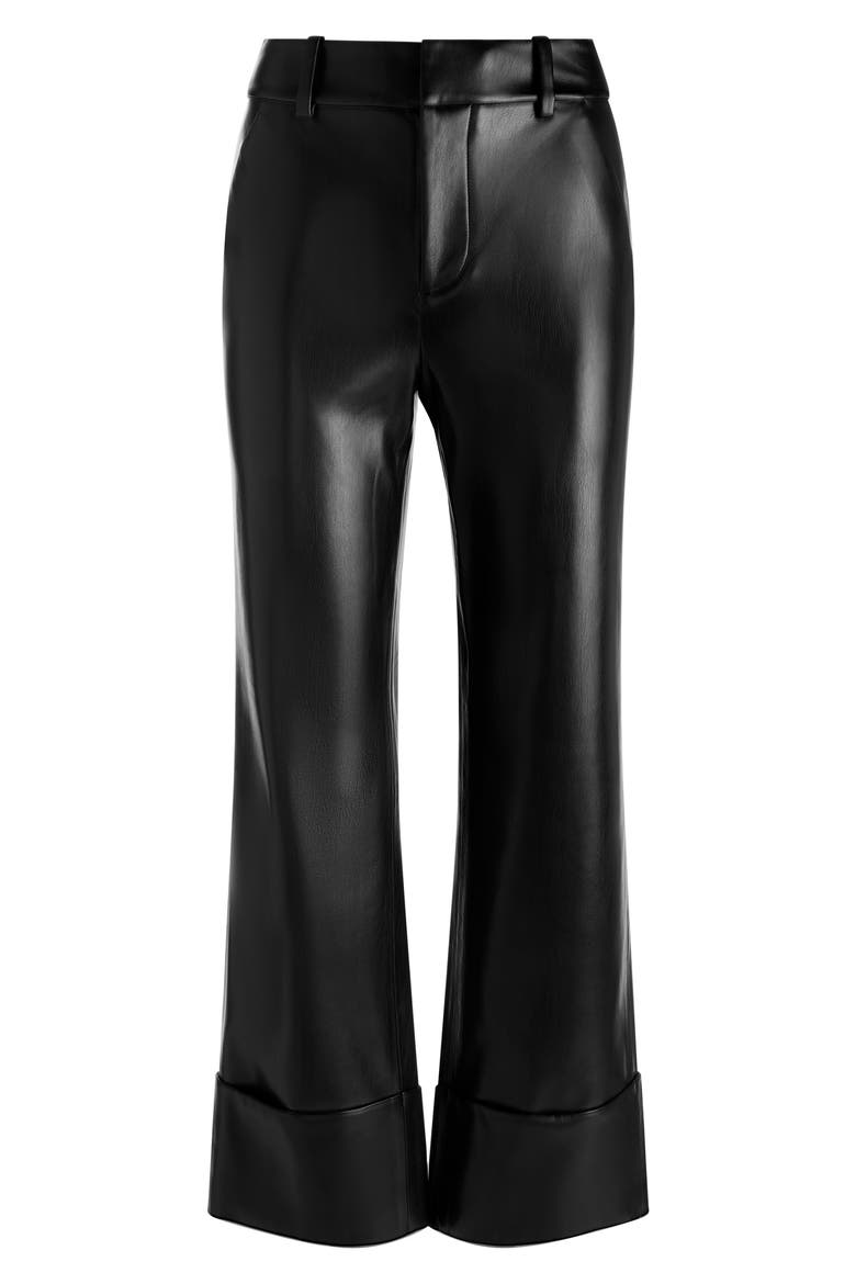 Alexander High Waist Faux Leather Pants, Alternate, color, BLACK