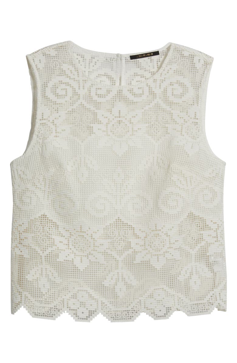 KOBI HALPERIN Shelly Lace Sleeveless Top, Alternate, color, Ivory
