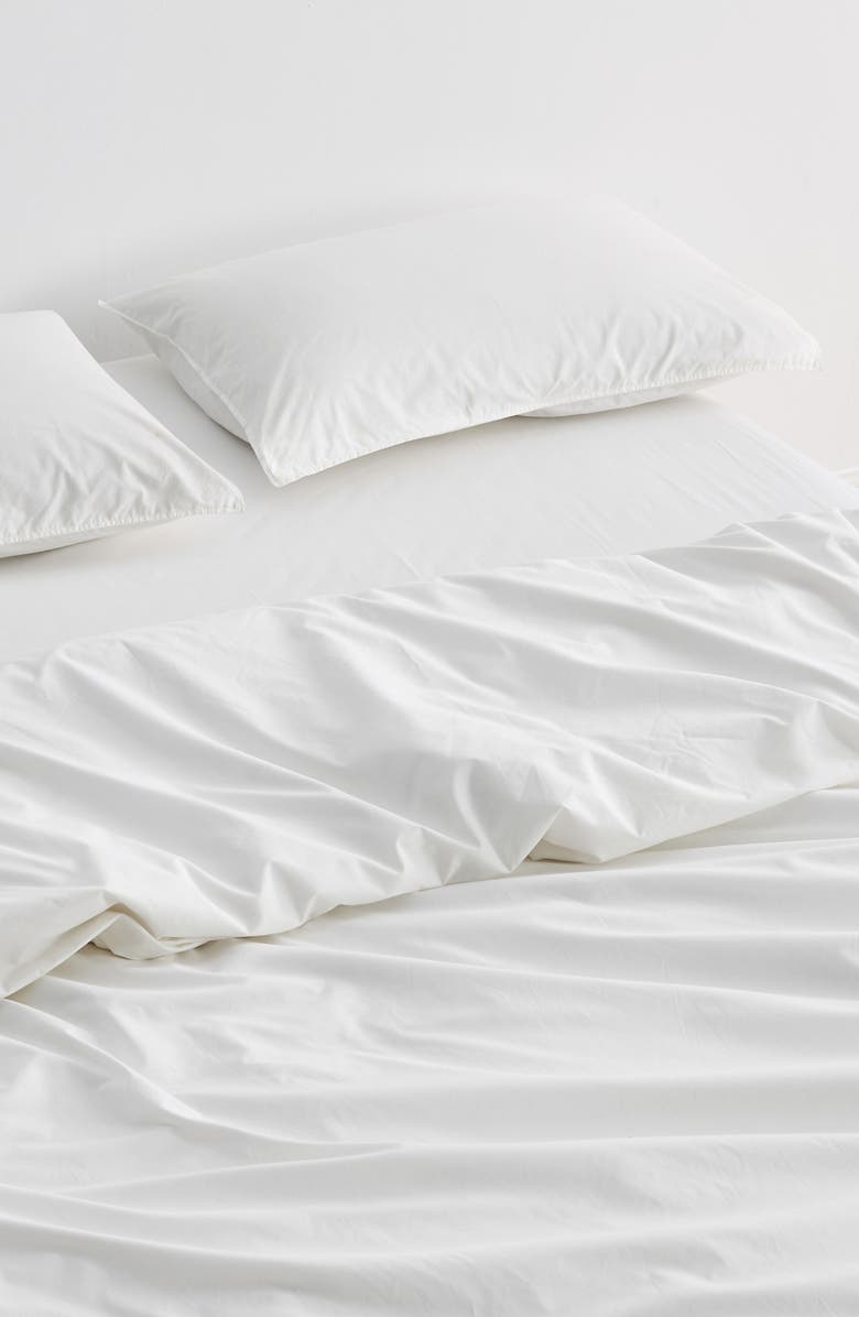 Verlee Cotton Percale Duvet Cover, Alternate, color, Cloud