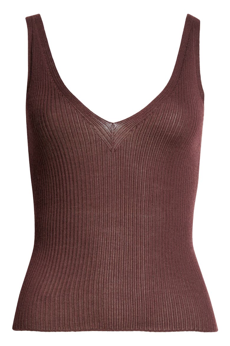 Superfine Cashmere Sweater Tank, Alternate, color, ROSEWOOD