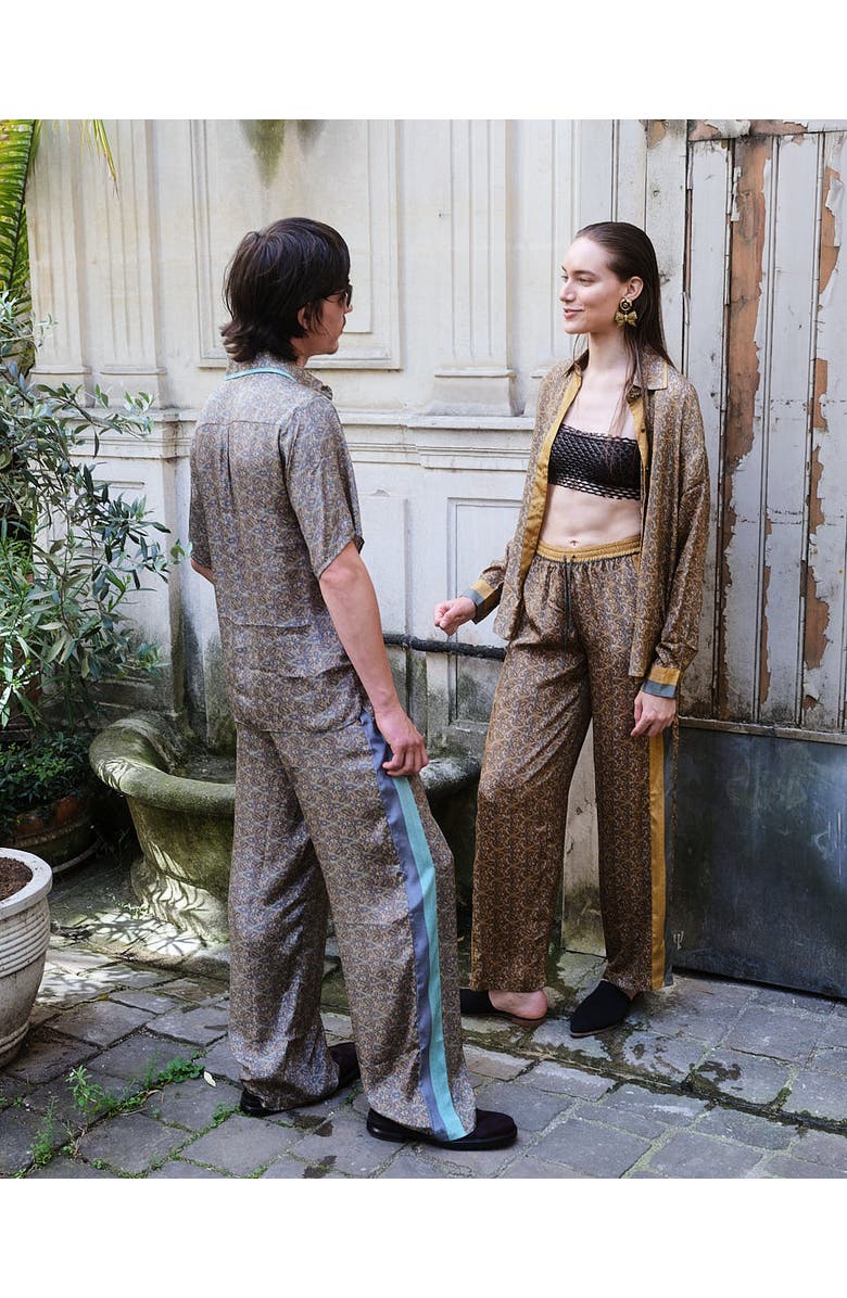 Monzlapur Paisley Motif Pant with Stripe, Alternate, color, Mint