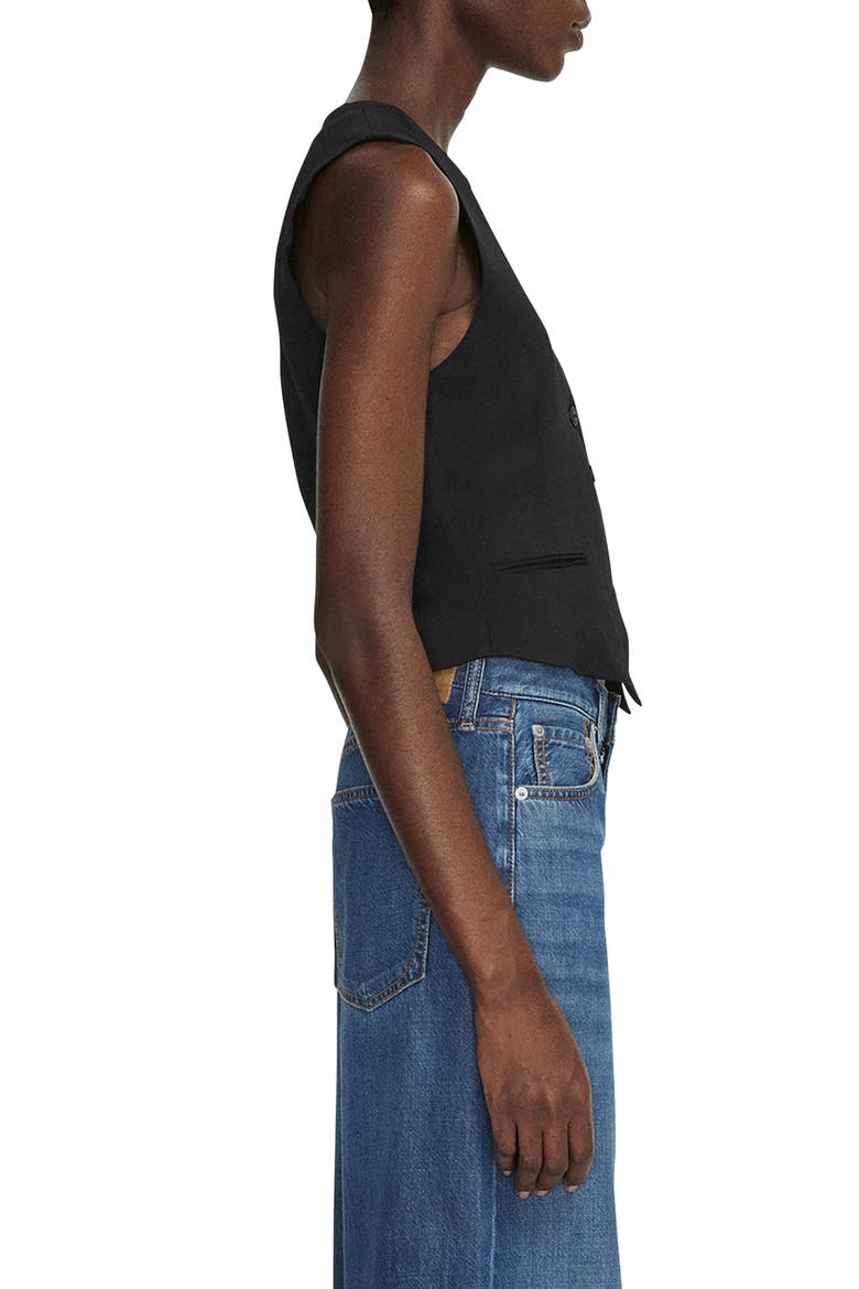 Priya Crepe Vest, Alternate, color, BLACK