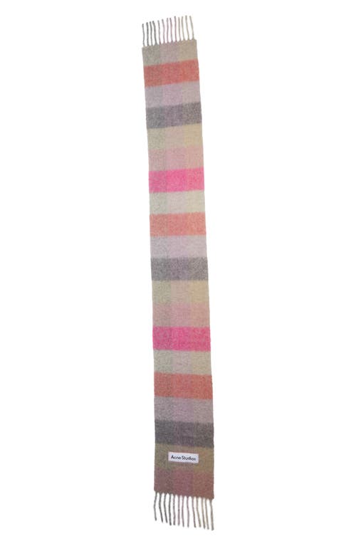 Acne Studios Vally Plaid Alpaca, Wool & Mohair Blend Scarf In Multi