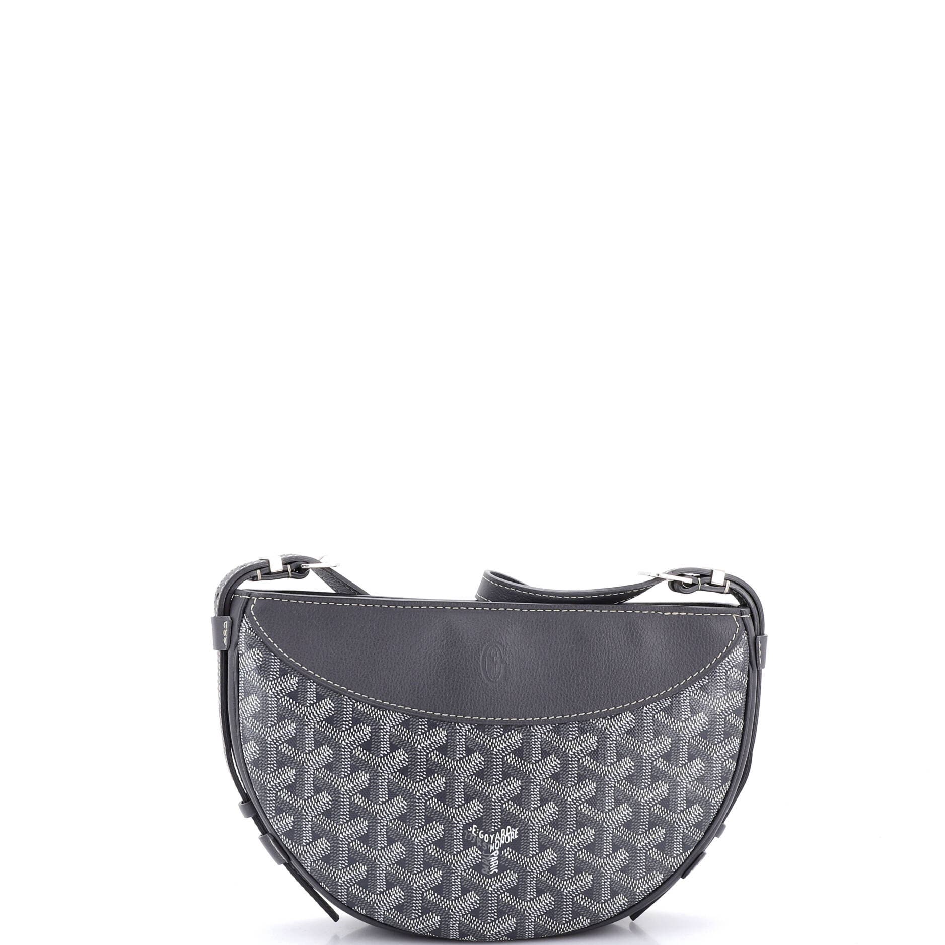 Pre-Owned Goyard Hirondelle Shoulder Bag Coated Canvas and Leather, Alternate, color, Gray