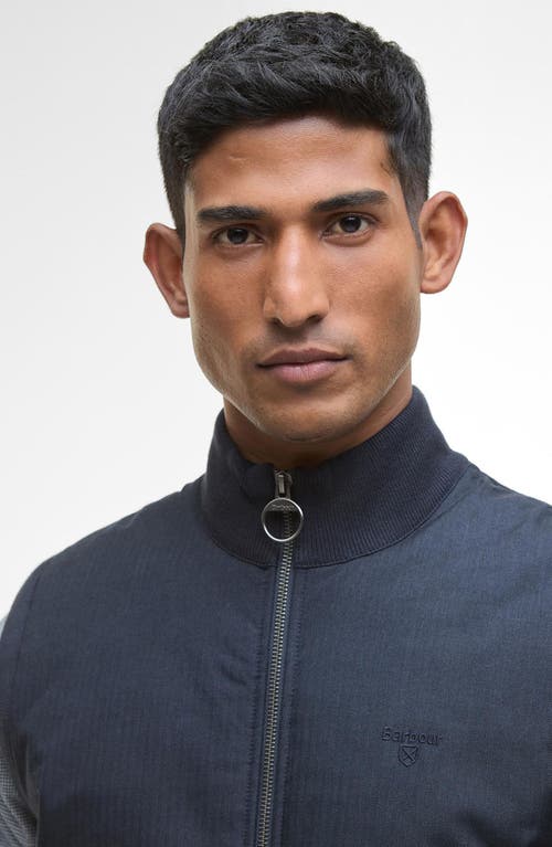 Barbour Dryburn Mixed Media Vest In Blue