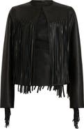 AllSaints Reema Fringe Leather Jacket