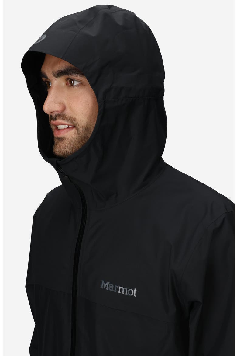 Minimalist Pertex® Waterproof Hooded Jacket, Alternate, color, BLACK