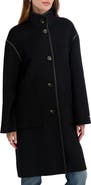 Tahari Sydney Wool Blend Longline Coat