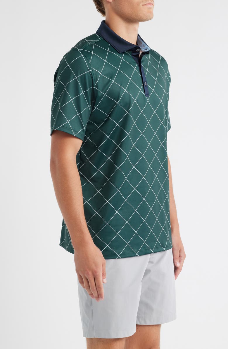 Rhone GoldFusion<sup>™</sup> Sport Golf Polo, Alternate, color, Moss Green Diamond Windowpane