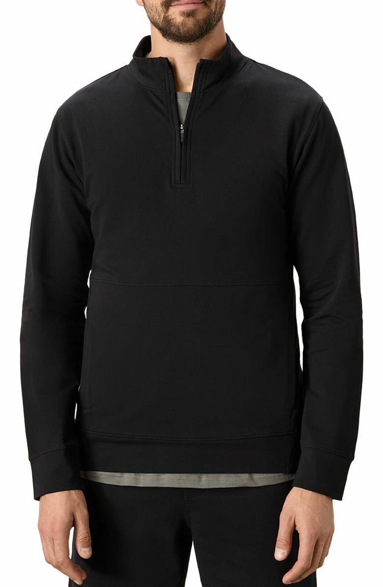 Pact Organic Cotton Stash French Terry Quarter Zip, Alternate, color, 