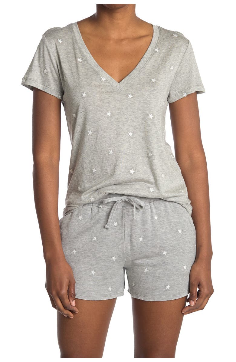 Splendid Embroidered Star Print T-Shirt, Main, color,