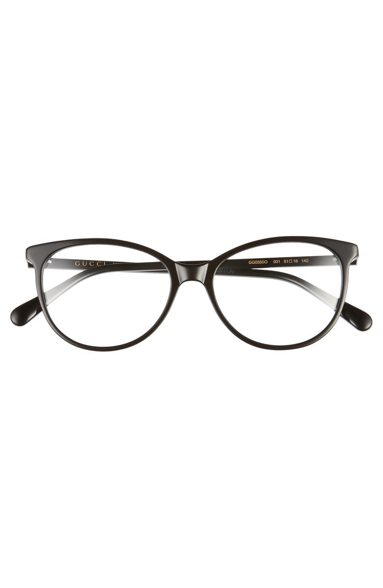 Gucci 51mm Cat Eye Optical Glasses, Alternate, color, 