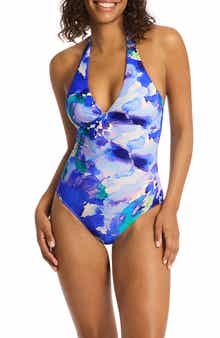 Sea Level Cascade Twist Front Multifit One-Piece Swimsuit