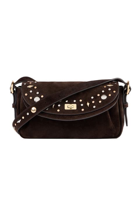 LE MAMBO JANYS studded suede bag