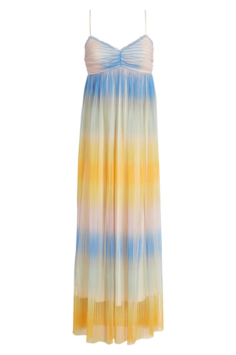 Aja Ombré Stripe Maxi Dress, Alternate, color, SUNSET