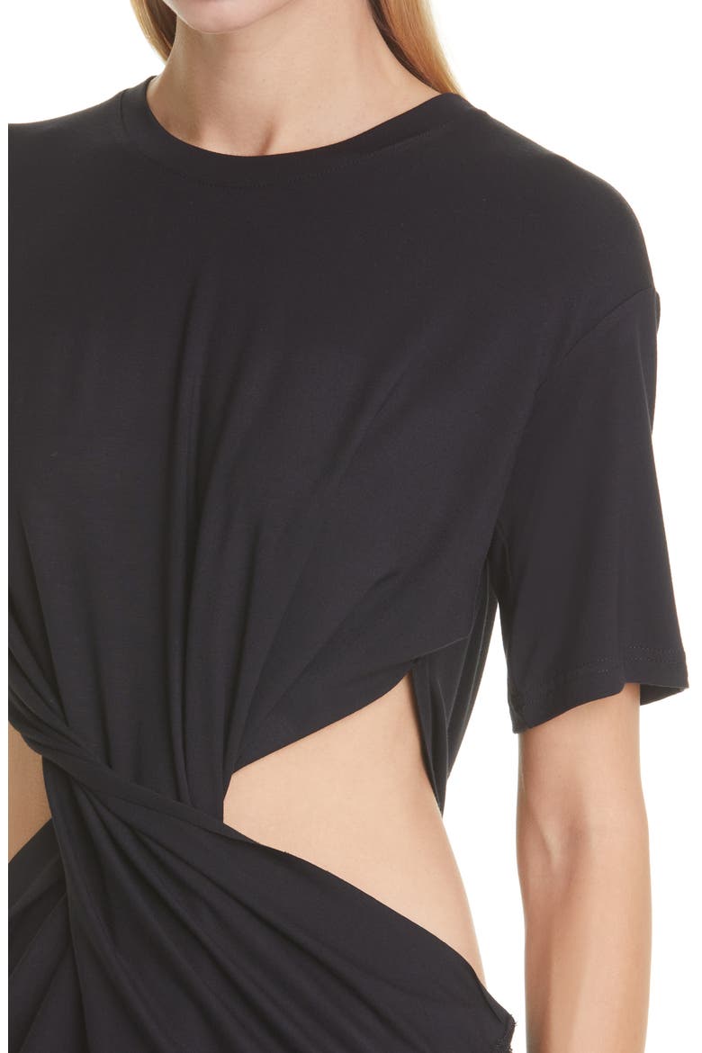 Twisted Cutout T-Shirt, Alternate, color, BLACK