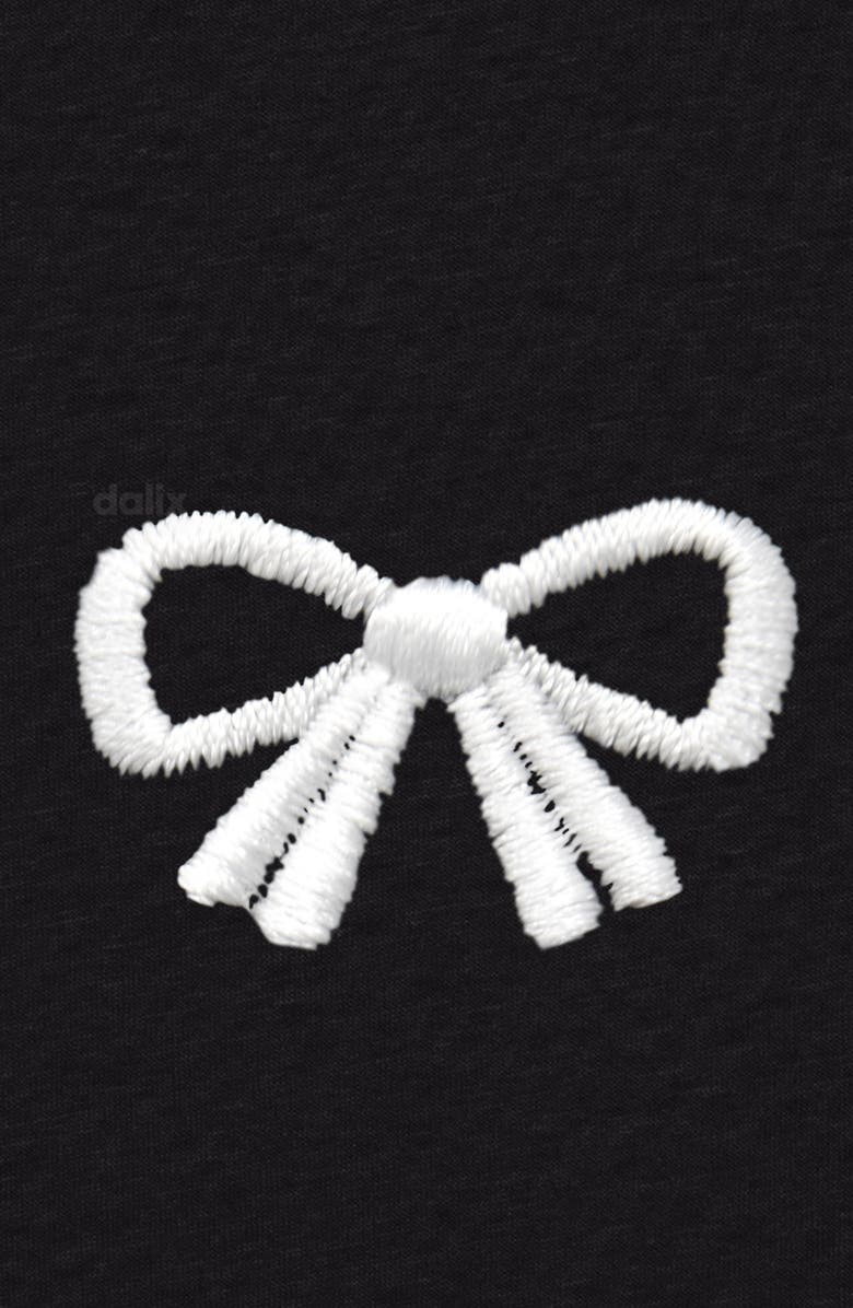 Dalix Womens Bow Lightweight Everyday Tee, Alternate, color, Black