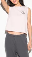 Spiritual Gangster Peace Emblem Doheny Crop Cotton Tank Top