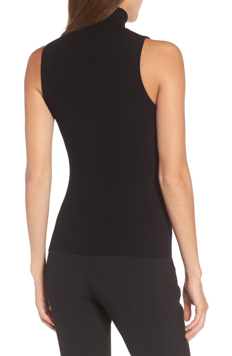Anne Klein Sleeveless Turtleneck Top, Alternate, color, 
