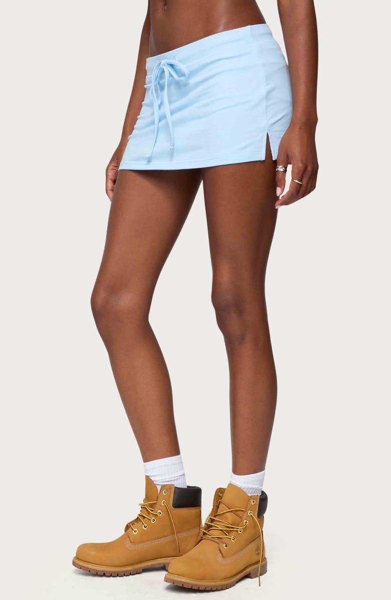 EDIKTED Bayside Stretch Cotton Micro Skort, Alternate, color, Light-Blue