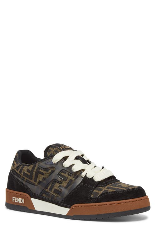 Shop Fendi Ff Match Sneaker In Nero/tobacco