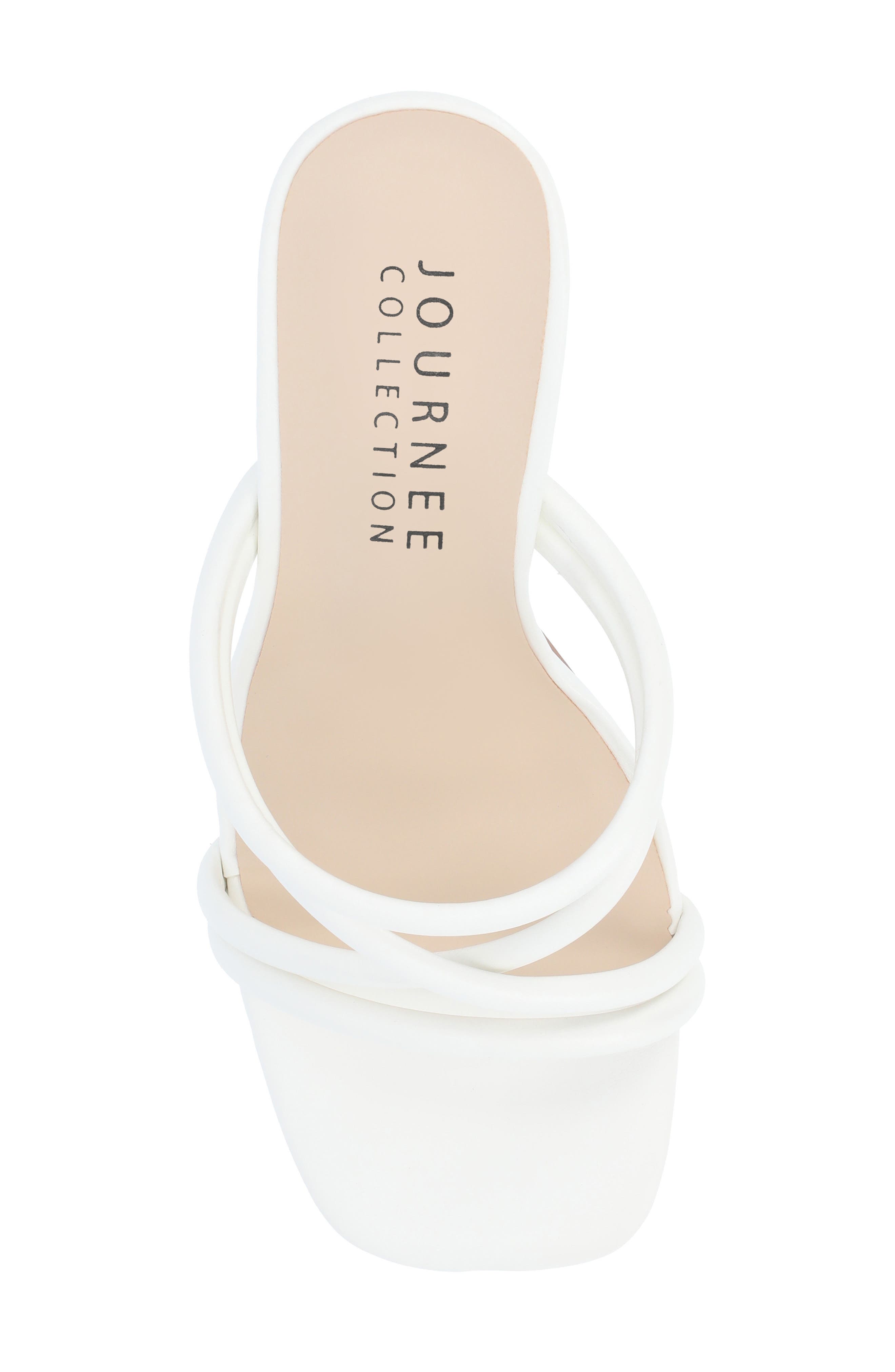 Journee Collection Louisse Sandal, Alternate, color, White