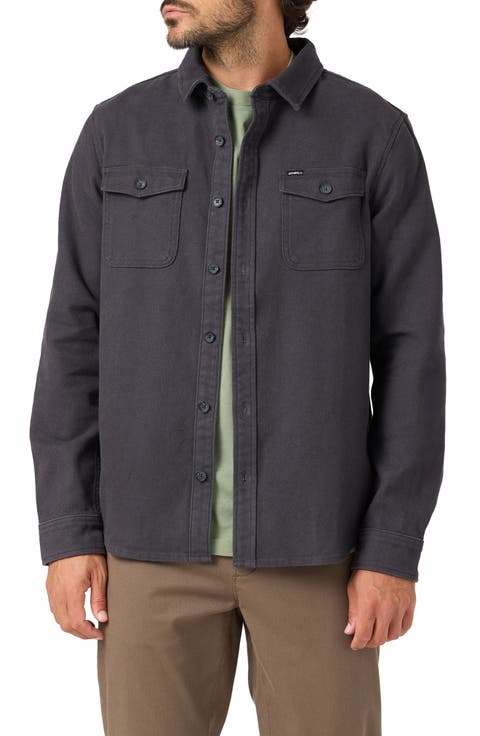 Blanket Cotton Flannel Button-Up Overshirt