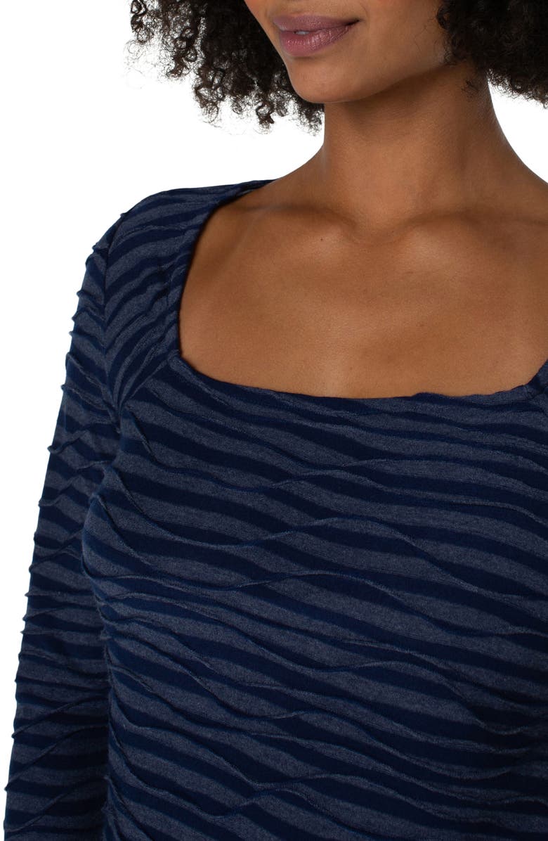 Liverpool Square Neck Knit Top, Alternate, color, Nvy Spcdye