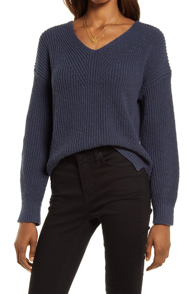 Ridgeton Pullover Sweater, Main, color, DARK BALTIC