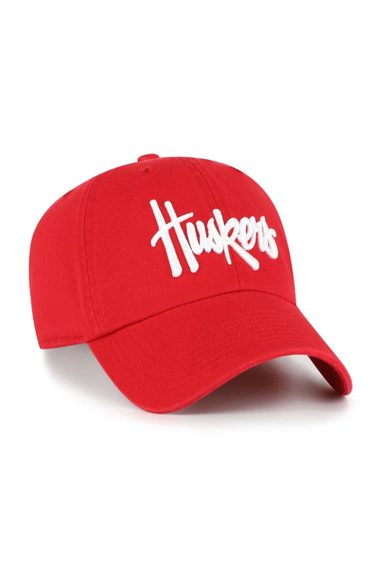 Men's '47 Red Nebraska Huskers Clean Up Adjustable Hat, Alternate, color, Red