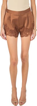 Endless Rose Lace Trimmed Satin Shorts