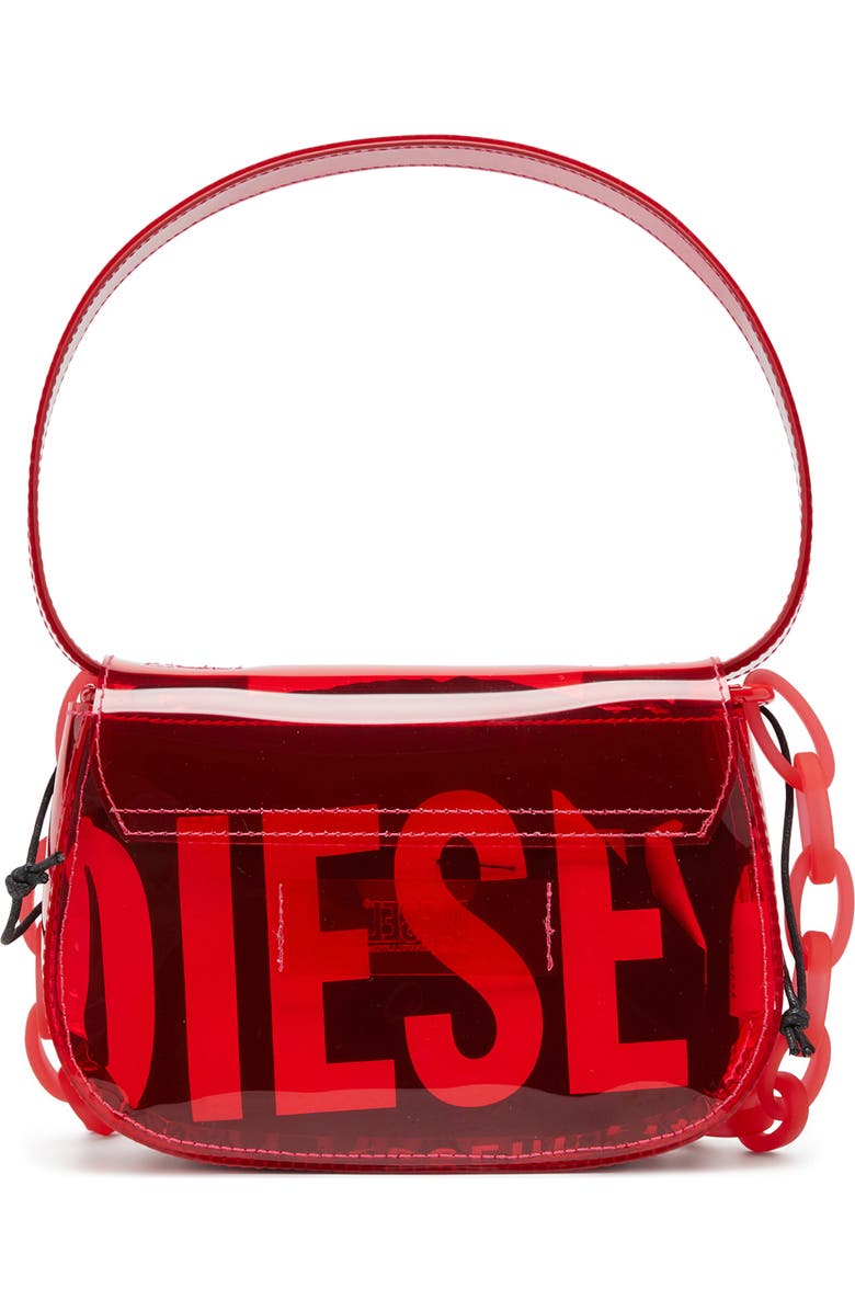 DIESEL<sup>®</sup> 1DR-Iconic Transparent TPU Shoulder Bag, Alternate, color, Red