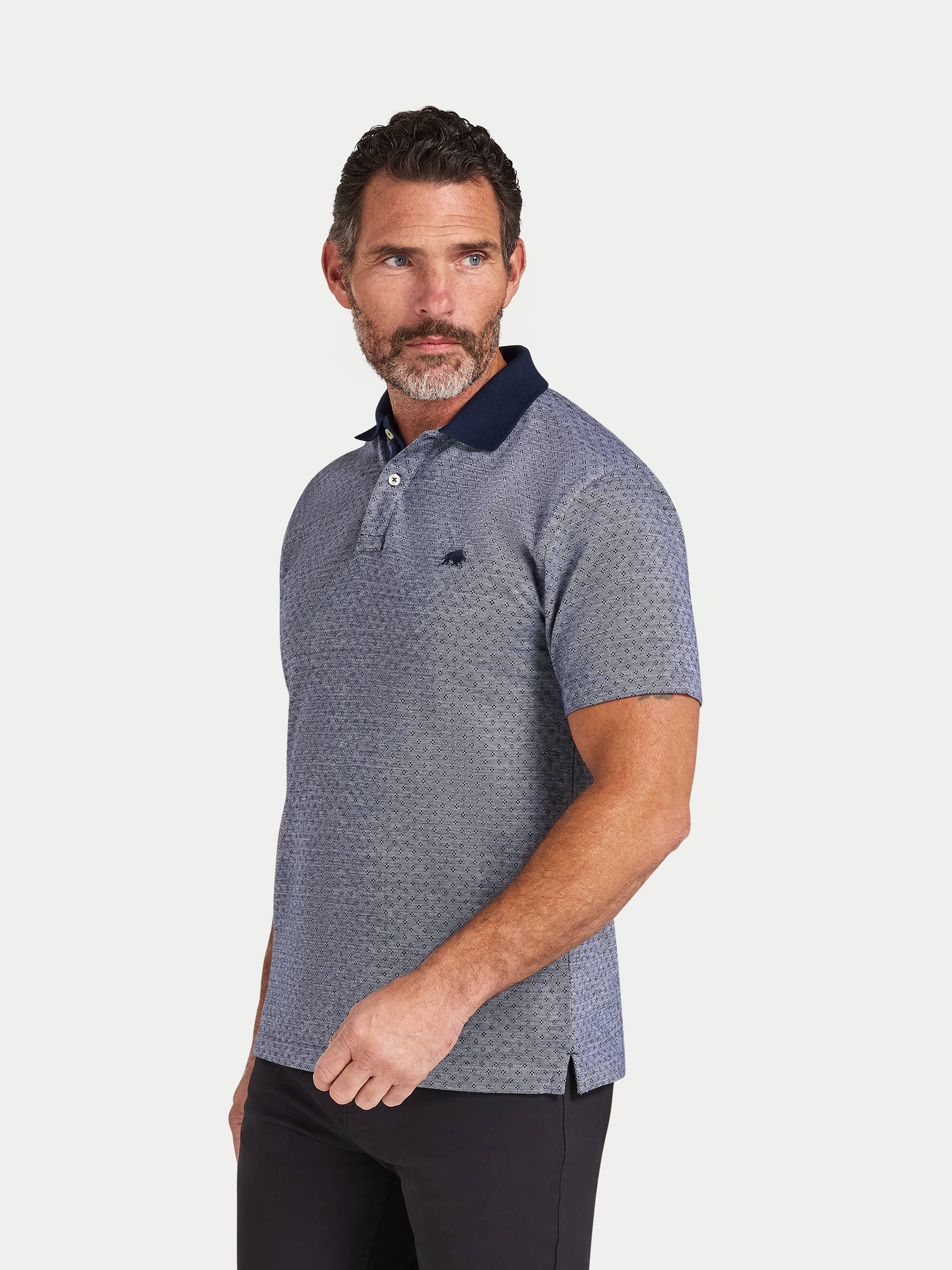 Short Sleeve Dobby Jersey Polo Shirt - image 2