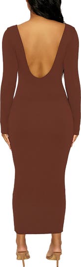 Timeless Long Sleeve Body-Con Midi Dress